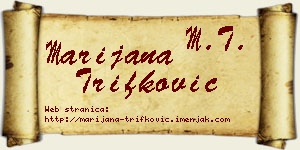 Marijana Trifković vizit kartica